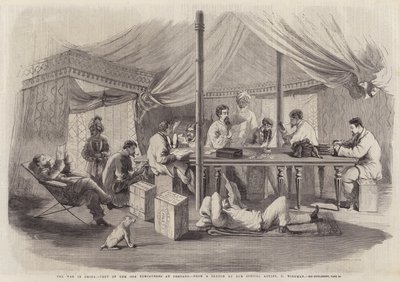 La guerra in Cina, tenda del 15° Punjaubees a Pehtang da Charles Wirgman